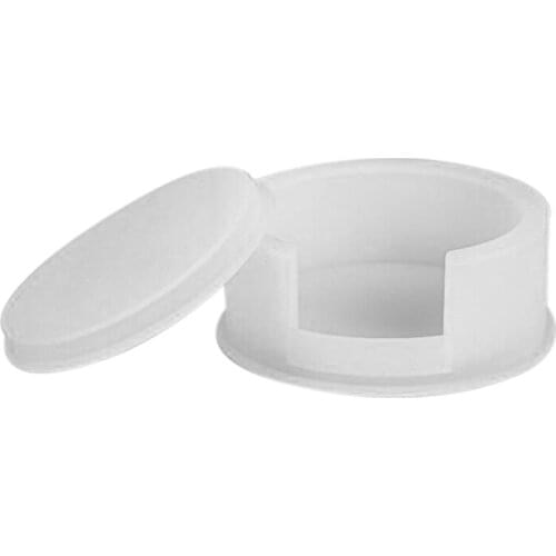 Coasters Resin Molds, Coaster Storage Box Mold with 4 Pcs Round Coaster Casting Molds for DIY Epoxy Resin, Cups Mats