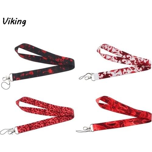 G1707 Blood And Cell Red Lanyard for Key Phones USB Flash Drives Keys Keychains ID Card Name Tag Badge Holders Rope