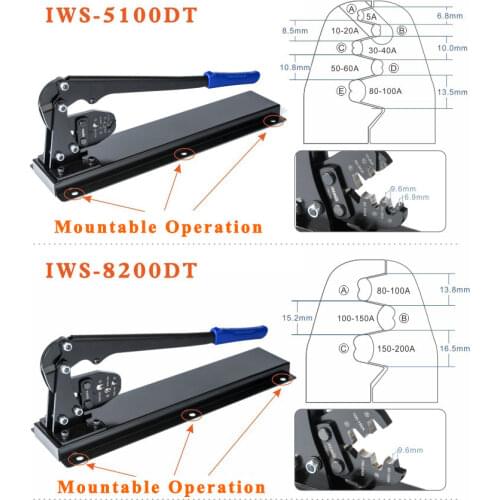 IWISS IWS-5100D Desktop OT Open Brass Nose Line Pressing Pliers Crimpling Pliers Cooper Nose Suit IWS-8200DT
