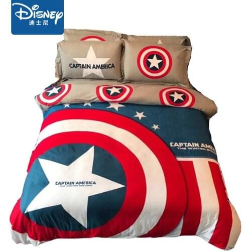 100% cotton marvel The shield spider-man comforter bedding set for kids us queen king size Duvet cover pillowcase home decor