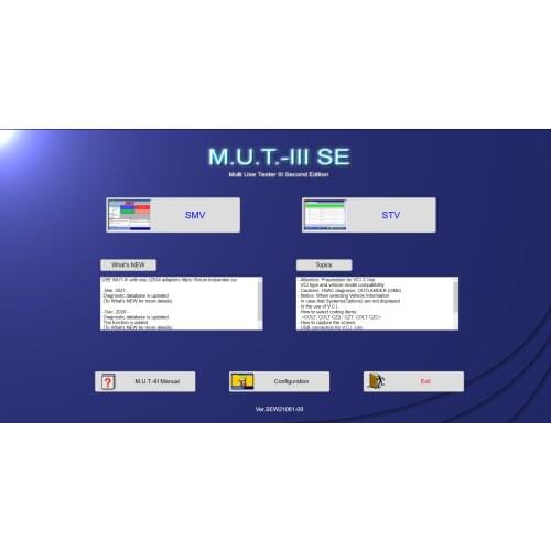 MUT-III Diagnostic PRG20121-00 [2021] ASIA for Mitsubishi