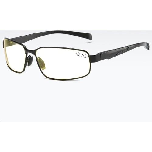 Al-mg Alloy Wide Face Men Ultralight Reading Glasses +0.75 +1 +1.25 +1.5 +1.75 +2 +2.25 +2.5 +2.75 +3 +3.25 +3.5 +3.75 +4 To +6
