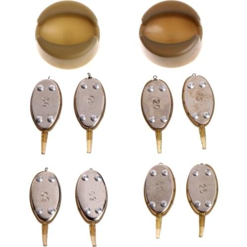 Set Of Fishing Feeding Quick Release Method Plastic Mold Lead Feeder Bait Tools