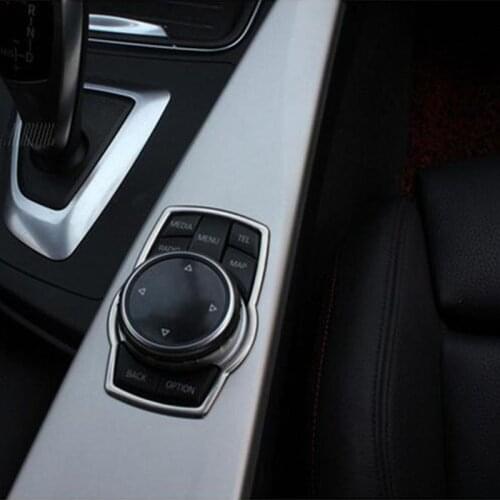 Stainless Steel Interior Refit Multimedia Buttons Cover Car Accessories for bmw X1 X3 X5 X6 F20 F01 F30 F15 F34 F31 N0HF