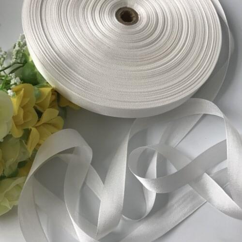 20mm 10m -90m white Genuine solid pure silk ribbon for embroidery and handcraft project, costume accessory fabric, free shipping