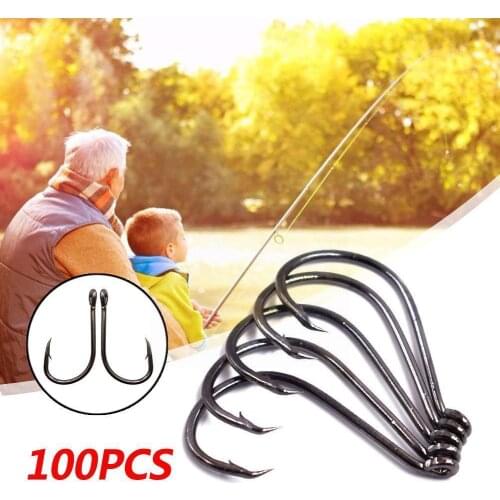 New Jigging Hooks High Carbon Steel Deep Ocean Fishing Hook Squid With Hooks Jig Hooks Fishing Big Barbed Circle Grouper V3R5