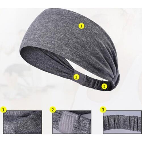 New Men Women Sports Sweatband Headband Running Yoga Stretch Headband Hair Band