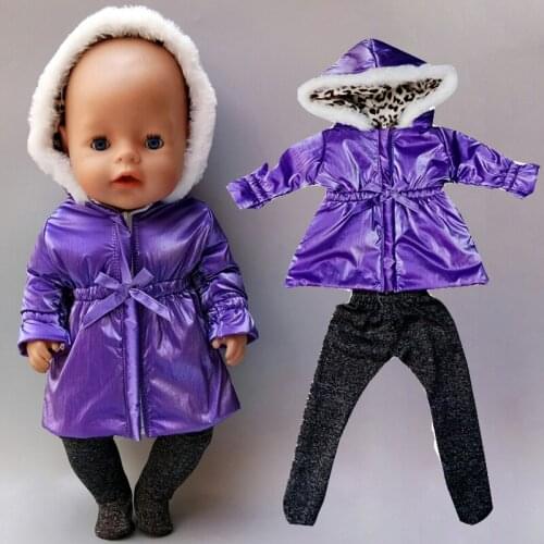 Baby born Doll Clothes long Jacket socks 18 Inch Doll Clothes thick Coat doll toys wearing