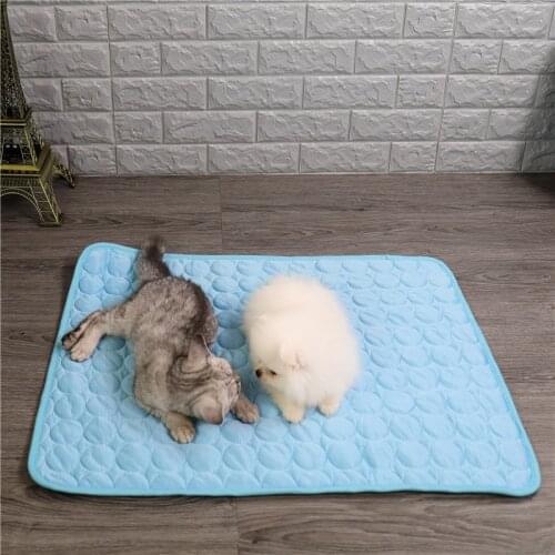 Dog Mat Cooling Summer Pad Mat Breathable Pet Dog Litter Cat Mat Foldable Mat Layer Pet Litter Catcher Mat Washable Cat Bed