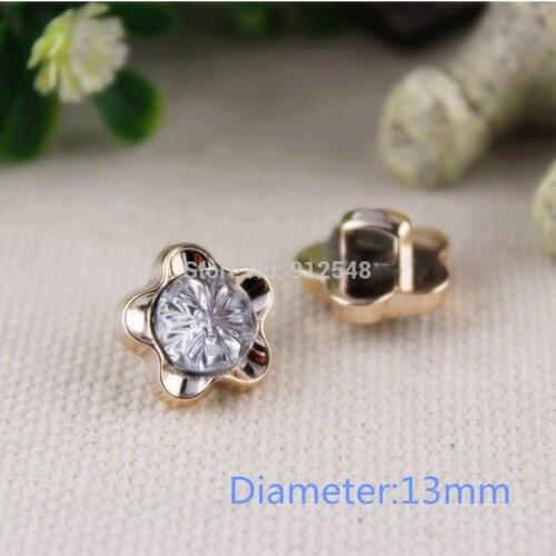 1532639,13mm Plastic flower Buttons,50pcs,clothing accessories, DIY handmade materials