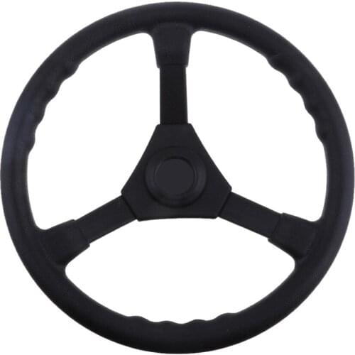 13-1/2 inch 340mm Boat Marine Yacht Plastic Steering Wheel with 3 Spoke - Black