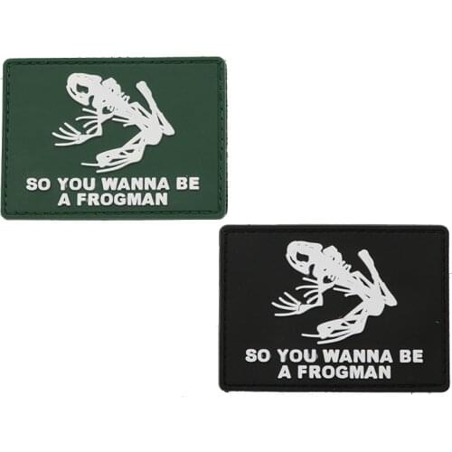 Skeleton Frog PVC Epoxy Armband Military Tactics Special Forces Morale Badge Clothing Backpack Hat Outdoor Sports Tactical Patch