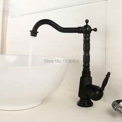 Black Bronze Finished antique faucet Mixer Taps Deck Mounted hot and cold basin swivel mixer taps B3245
