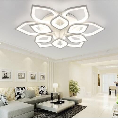 Living room ceiling lamp modern minimalist LED light lamp creative personality flower bedroom study light square hotel lamp