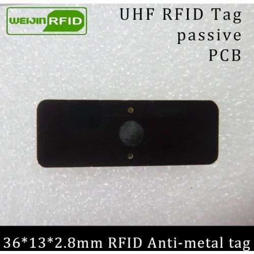 UHF RFID anti-metal tag 915mhz 868mhz Alien Higgs3 EPCC1G2 6C 36*13*2.8mm small rectangle PCB smart card passive RFID tags