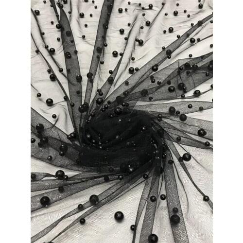 High Quality 18JRB-121415 Nigerian Lace Fabric Beade Top Sale Fashion Embroidery French for Wedding or Party Show Dress