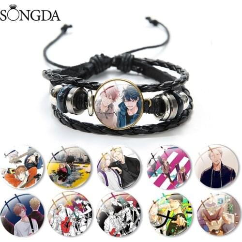 Japanese Anime GIVEN Leather Bracelet Sato Mafuyu Cosplay Black Braided Bangle Jewelry for Women Men Kids Friends Birthday Gifts