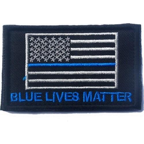 Embroidery Patches Loops And Hook American Flag Patches Embroidered Magic Stick Badges