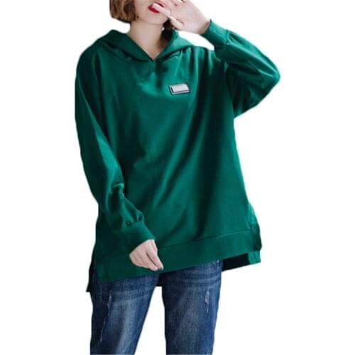 Oversize Womens Clothing 2021 Spring Autumn Hoodies & Sweatshirts New Korean Plus Size loose Jacket female Coat Tops b151