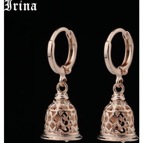 Irina women earring cute earrings carved hollow small bell pendant earrings women fashion jewelry earrings new hot 2019