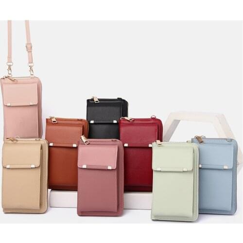 Womens Purse Leather Cellphone Holster Wallet Case Small Crossbody Shoulder Phone Bag Pouch Handbag Clutch For Ladies
