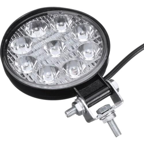 1pcs 4inch 27W Round 9LED Work Light 4x4 Car Trucks Flood Spot Beam Car LED Fog Headlights Off-road Vehicle Headlights