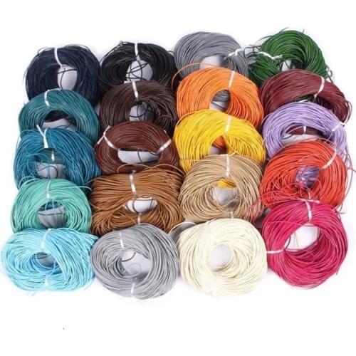 10m/lots 1mm Multiple Color Round Leather Cotton Cord Thread Rope Wax Cord Jewelry Making Necklace Bracelet DIY Accessories