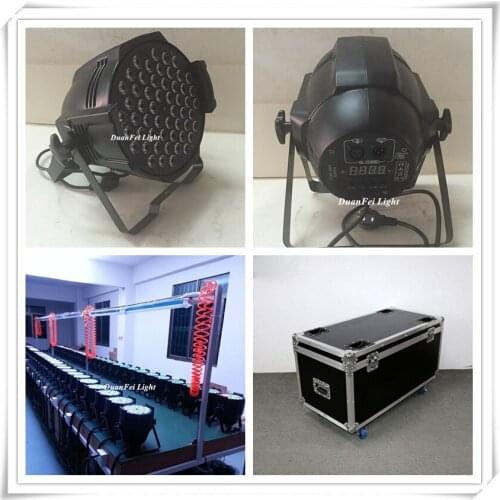 10pcs +flightcase 54pcs 3watt led par light led wash dmx par led rgbw 54x3w led uplighting for weddings