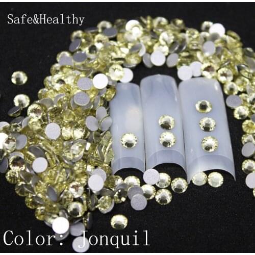 1440 pcs/Pack SS3 -SS34 Jonquil Nail Art Decorations Rhinestones For 3d Charm Glass Flatback Non Hotfix DIY Nails Decorations