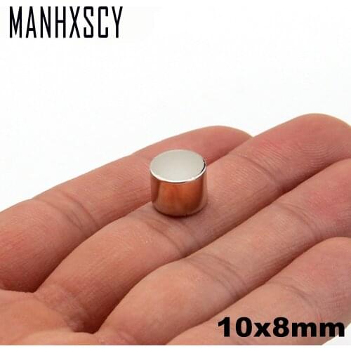 200pcs Neodymium N35 Dia10mm X 8mm Strong Magnets Tiny Disc NdFeB Rare Earth For Crafts Models Fridge Sticking magnet 10x8mm