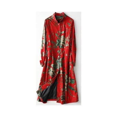 Top brand Fashion 2020 New Genuine Sheep Leather Trench H41 high quality