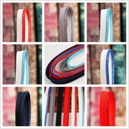 50Yards Glittery Shiny Ombre Braided Silver Wire Piping Lip Cord Trim Pillow Cushion Trim Upholstery Edging Trim Bed Sewing Red