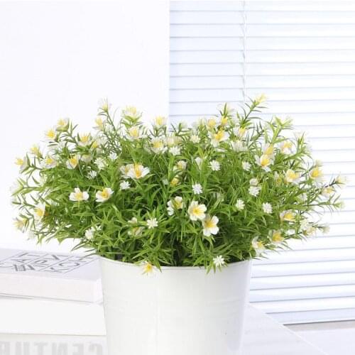 7 Forks Wild Plum Artificial Flowers Bouquets Wedding Decoration Fake Flowers For Home Arrange Garden Indoor Living Room Decor