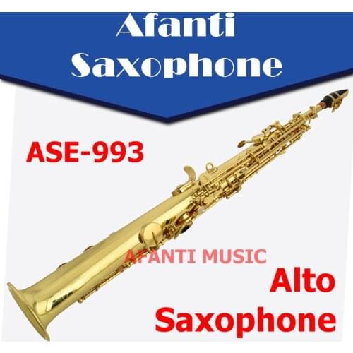 Afanti Music Bb tone / Brass body / Gold finish Soprano Saxophone (ASE-993)