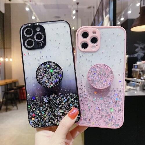 Glitter Bling Mixcolor Phone Case Cover Soft TPU for Iphone 12 11 Pro XS Max X XR Shockproof Clear for Iphone 7 6 8 Plus