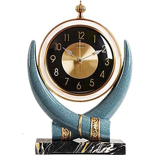 Living Room Clock Creative Fashion Home Desktop Decoration European Entry Lux Nordic Retro Clock