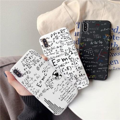 Function mathematical formula Phone Case For iPhone 12 11 Pro Max Mini 6S 7 8 Plus SE 2020 X Xs max Xr Soft Silicone Back Cover