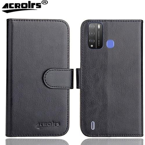 Itel Vision 1 Pro Case 6.52" 6 Colors Flip Fashion Soft Leather Crazy Horse Exclusive Phone Cover Cases Wallet
