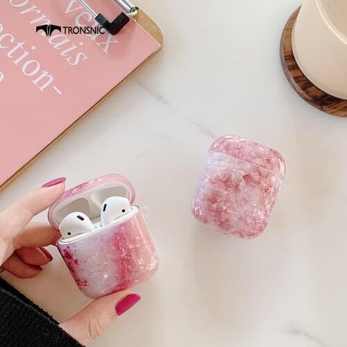 Marble Texture Case for Apple Airpods 1 2 Case Soft Cover Silicone Headphone Conch Box for Airpod Bluetooth Earphone Cases Green