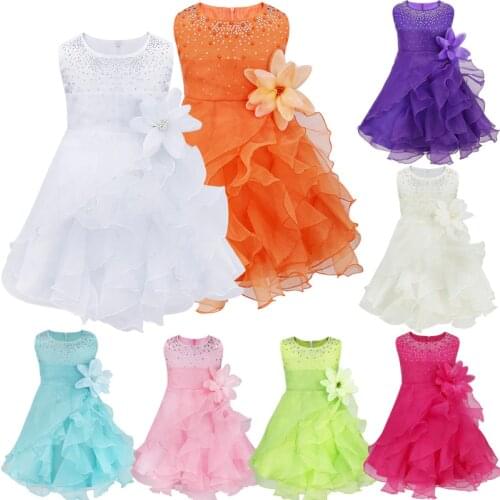 6M-3Years Elegant Girl Dress Pink Lace ivory flower girl dress for beach Party Tulle baby toddler girl dresses winter 2017