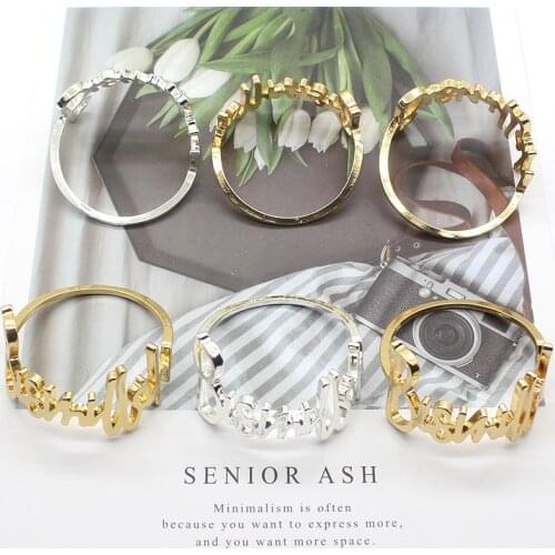 European Letter Napkin Ring Alloy Metal Napkin Rings For Wedding Table Decoration Napkin Holder Servilletero Wedding Towel Rings