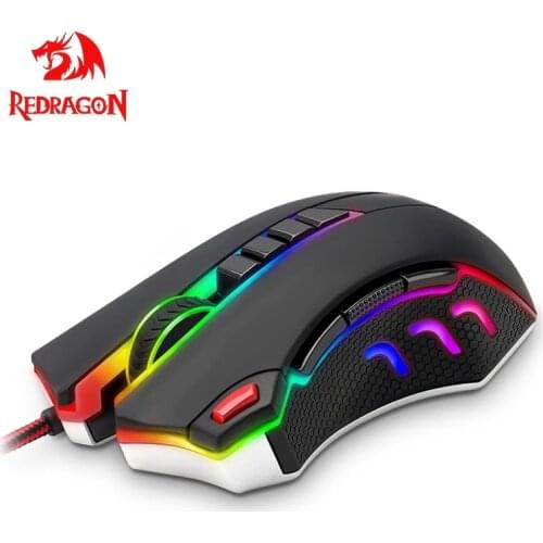 Redragon TITANOBOA2 CHROMA M802 USB Wired Gaming Computer Mouse 24000DPI 10 buttons RGB mice Programmable ergonomic PC Gamer