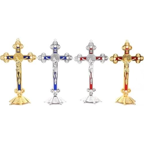 Jesus Cross Christianity Catholic Orthodox Cross Home Decoration Cross Pectoral Church Crafts Gift