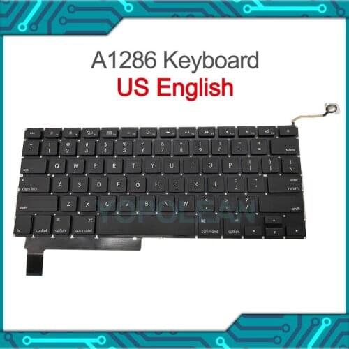 New A1286 US keyboard For Macbook Pro 15" A1286 Keyboard 2009 2010 2011 2012 Years