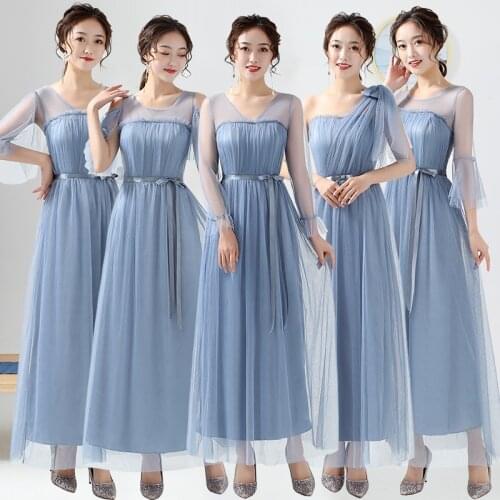 Bridesmaid Dresses Plus Size Red Bridesmaid Dresses with Sleeves 2020 Wedding Party Dress ROM80211