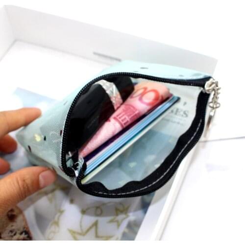 Transparent Women Purse PVC Clear Jelly Bag Mini Money Wallet Card Holder Clear wallet ladies purse wallet Jelly Card Holder New