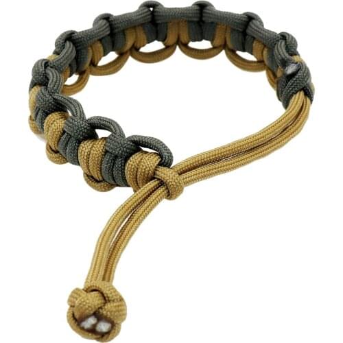 Yougle Outdoor Adjustable Survival Parachute Cord Paracord 24.5cm DIY Bracelet For Camping Hiking 4 Colors