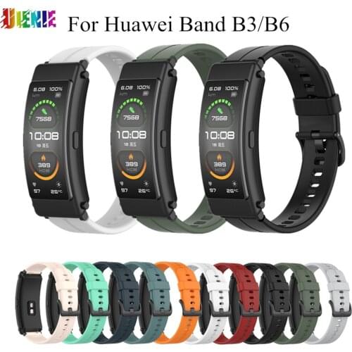 Silicone Strap for Huawei TalkBand B6/B3 16mm bracelet wrist eplacement sport strap for Huawei Band B6 smart watch accessories