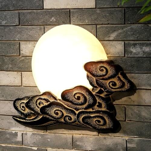 Modern new Chinese style antique auspicious wall sconce clouds hotels restaurants lamp classical Art Deco cor wall lamps LO81012