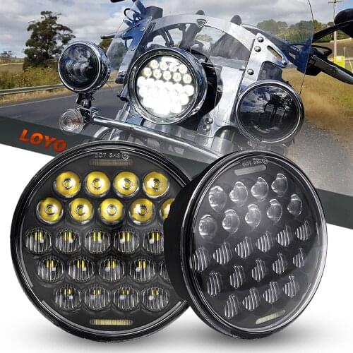 LOYO 5.75" LED Headlight Moto Daytime Running Light 5D LED Headlamp For Harley Dyna Sport FXD Fat Bob Street BobFXDB FXR FXDL